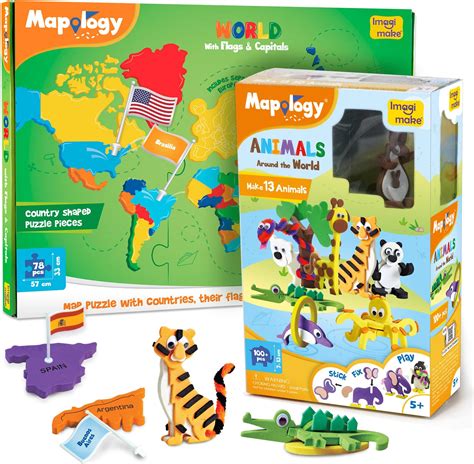 Buy Imagimake Mapology - Learn World Map Puzzle with Flags & Capitals ...