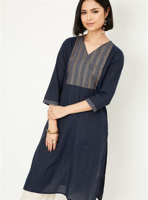 Buy Women Embroidered Straight Kurta Online at just Rs. 599.0 ...