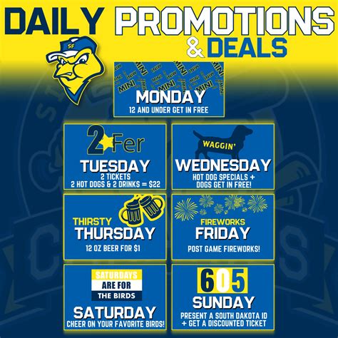 Daily Deals - All Season Long! - Sioux Falls Canaries