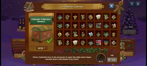 Managed to complete the winter calendar, spent 2200 diamonds + got ...