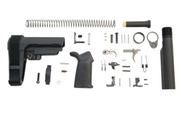 DPMS AR-15 SBA3 Pistol Lower Build Kit MOE Grip/Polished Trigger | w ...