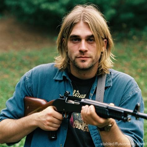 Kurt Cobain with Shotgun | Stable Diffusion Online