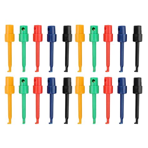 20Pcs Test Hooks Clips Multimeter Accessories Colorful Large Spring ...