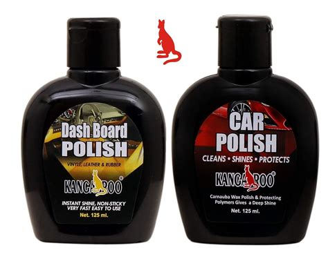 Kangaroo® CAR Polish 125 ML + Dashboard Polish 125 ML + Two Foam Pads ...