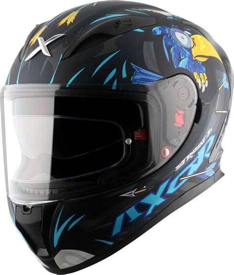 Axor Street Zazu Full Face Helmet Dull Black Blue, Size:XL(61-62 cm ...