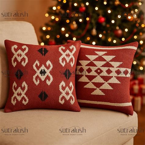 Buy Vintage Kilim Decorative Pillow Covers — Handwoven Wool & Jute ...