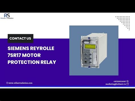 Siemens Reyrolle Numerical Relay - Siemens 7SR17 Reyrolle Motor ...