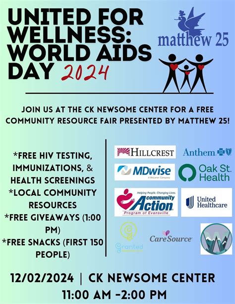United for Wellness: World AIDS Day Community Resource Fair, C K ...