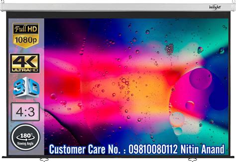 Inlight Universal 120 inches Diagonal 8X6 Feet in 4:3 Aspect Ratio ...