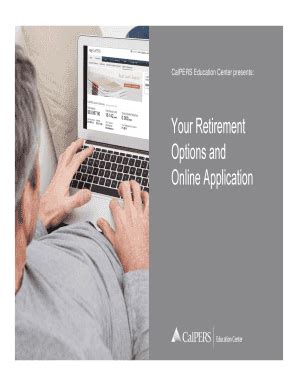 Fillable Online calpers ca Your Retirement Application and Options ...