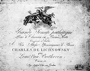 Beethoven Manuscript Ntitle Page with Dedication to Prince Karl Max ...