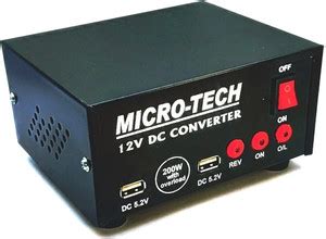 Microtech 200 Watt Converter 12v dc to ac inverter kit for SMPS, DVD ...