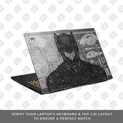 Transparent Black Panther Techshell Asus TUF Gaming F17 FX707Z Laptop