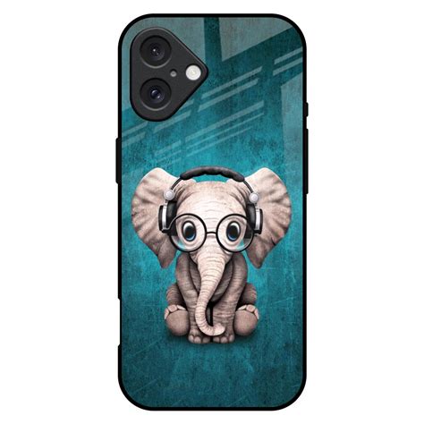Adorable Baby Elephant iPhone 16 Plus Glass Back Cover - Flat 35% Off ...