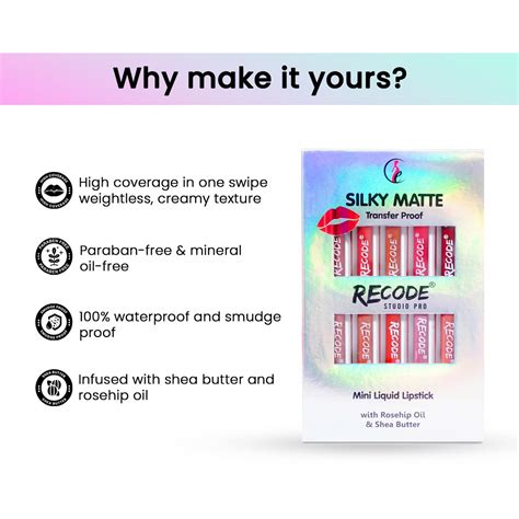 Home All recode products Recode 10 Silky Matte Mini Liquid Lipsticks ...