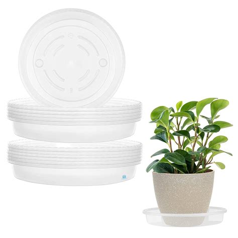 ABOUT SPACE Plant Pot Trays - 5.5 Inch Transparent Plastic Plant Saucer ...