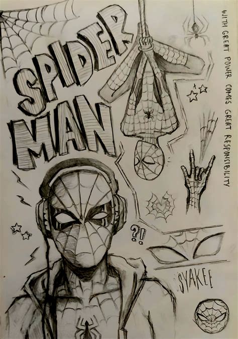 Spiderman doodle – Artofit