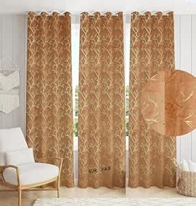 Buy VJK FAB Premium Velvet Door Curtains 9 Feet Long Set of 3 Pcs for ...