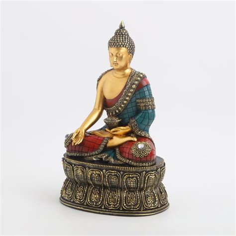 Buy Alpana Polyresin Buddha on Lotus Figurine from Home Centre at just ...