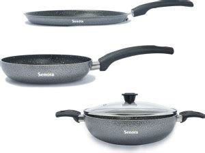 Senora Nonstick Hammerton Coated 4 PC Combo, Grey, PFOA FREE I ...