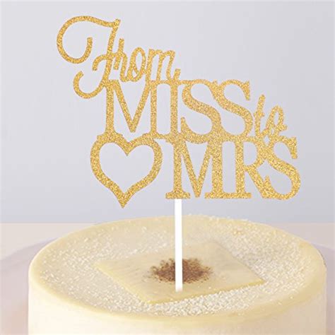 Party Propz™ From Miss To Mrs Cake Topper - Bridal Shower Cake Topper ...