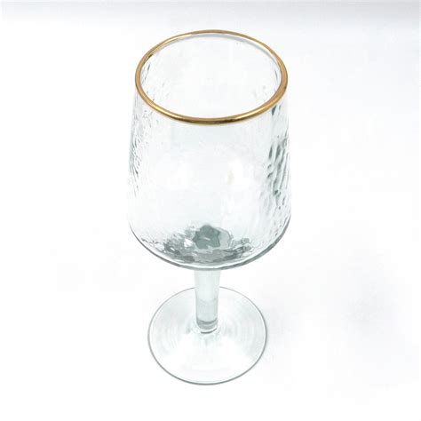 Buy Glasses | Pinot Wine Glass Gold Rim | Shop at The Purple Turtles ...