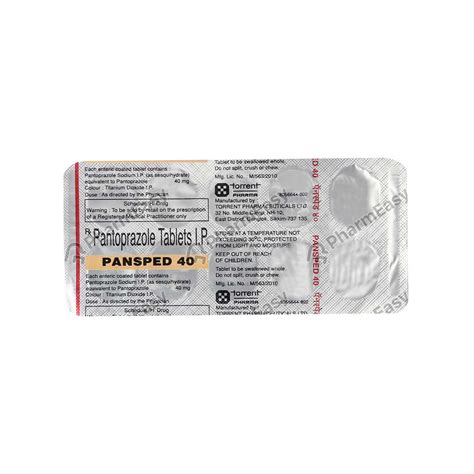 Pansped 40 MG Tablet (10): Uses, Side Effects, Price & Dosage | PharmEasy
