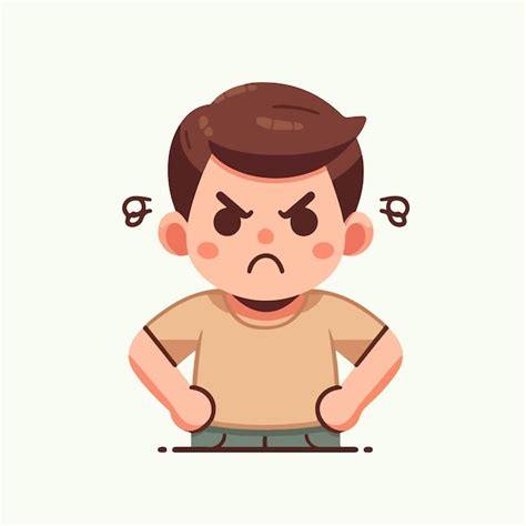 Angry expression clip art | Premium AI-generated vector