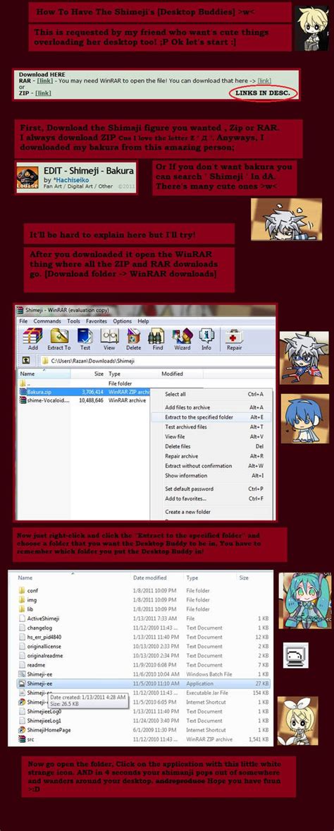 Shimeji Tutorial 的图像结果
