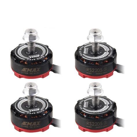 Buy 4pcs EMAX RS2205-S 2300KV Brushless Motor for X210 QAV250 QAV300 ...