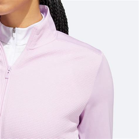 adidas Textured Full Zip Ladies Golf Jacket Bliss Lilac | Scottsdale Golf