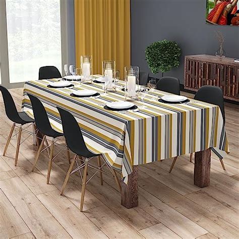 Buy Encasa XO Printed Cotton Table Cloth (6 ft Long) for 4 to 6 Seater ...