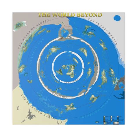 Beyond the Ice Wall Flat Earth Map Big Size High Resolution - Etsy Canada