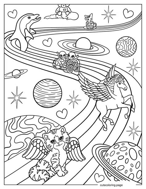 Lisa Frank Unicorn Coloring Pages