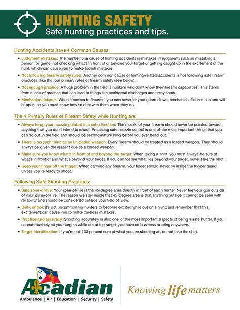 Hunting Safety | Acadian Ambulance Service