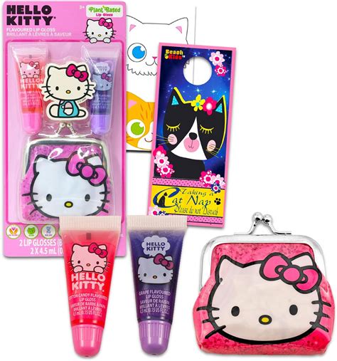 Amazon.com : Lip Smacker Hello Kitty Holiday 3 pcs Flavored Lip Balm ...