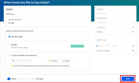 How do I recharge / purchase a package?