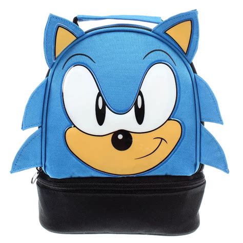 Buy Sega Sonic the Hedgehog Lunch Bag Big Face Dual Compartment Lunch ...