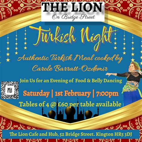 Turkish Night NOW FULLY BOOKED , 52 Bridge Street, Kington, HR5 3DJ ...