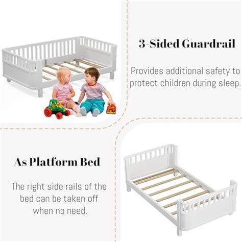 Mirightone Twin Size Montessori Bed with Guardrails, Wood Kids India | Ubuy