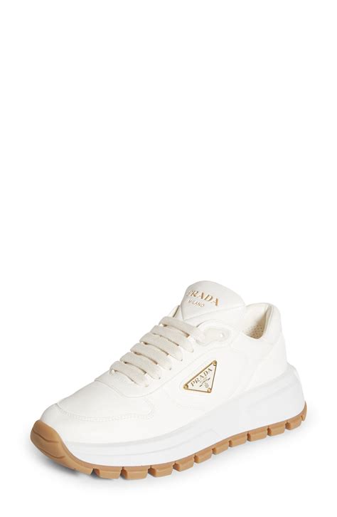 Prada Triangle Logo Lace-Up Sneaker (Women) | Nordstrom | Womens ...