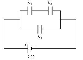 Two condensers C1 and C2 in a circuit are joined as shown in figure ...