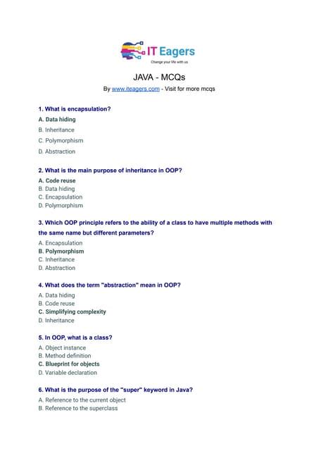 Java MCQs 的图像结果