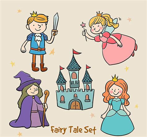 手绘童话故事卡通人物形象可商用元素（一）素材图片免费下载-千库网