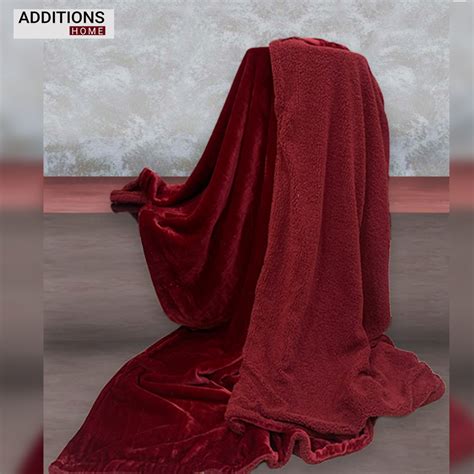 Plain Winter Warm Blanket/ Quit cover with Sherpa Back Double Bed 220