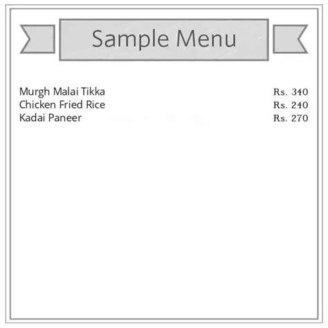 Menu at Rara Avis, Bengaluru, 20th Main Road