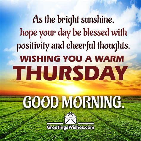 Thursday Morning Wishes to Inspire a Wonderful Day - Greetings Wishes