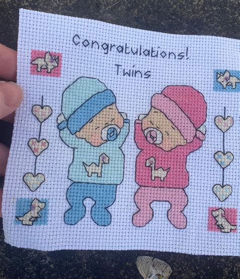 Twins Baby Cross Stitch