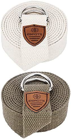 The Yogis 100% Soft Cotton Yoga Strap and Stretching Belt | 10 feet ...