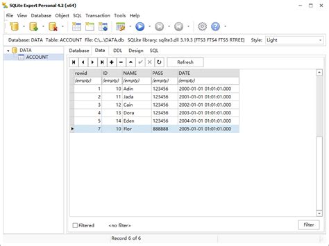 SQLite Insert 的图像结果